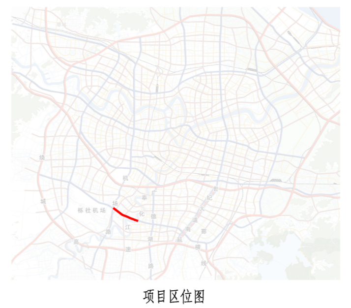 工程拟采用高架快速路的建设形式,高架快速路建设规模采用双向6车道