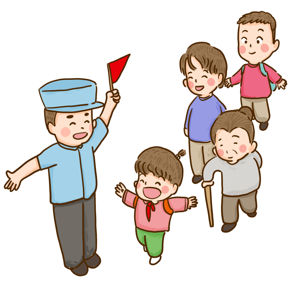 家长三方在每天上放学时段,协助驾车家长带孩子下车,将孩子护送至校