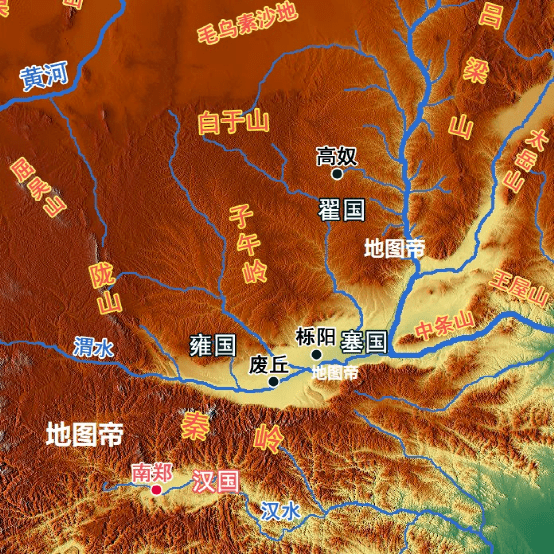 陕北关中陕南分界线图片