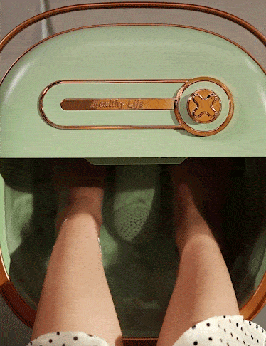 泡脚要有仪式感颜值爆表超有格调的复古足浴盆多种模式3档控温一键