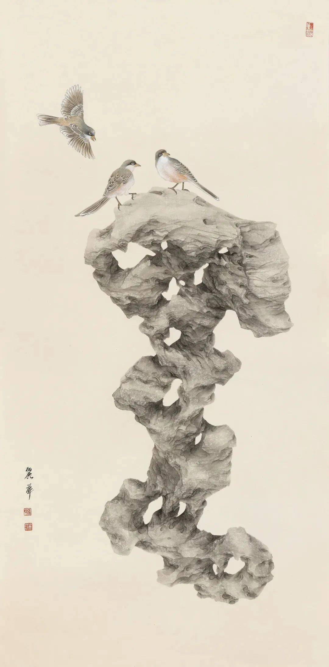 国画天地张丽萍悠悠顽石结天地灵气而生