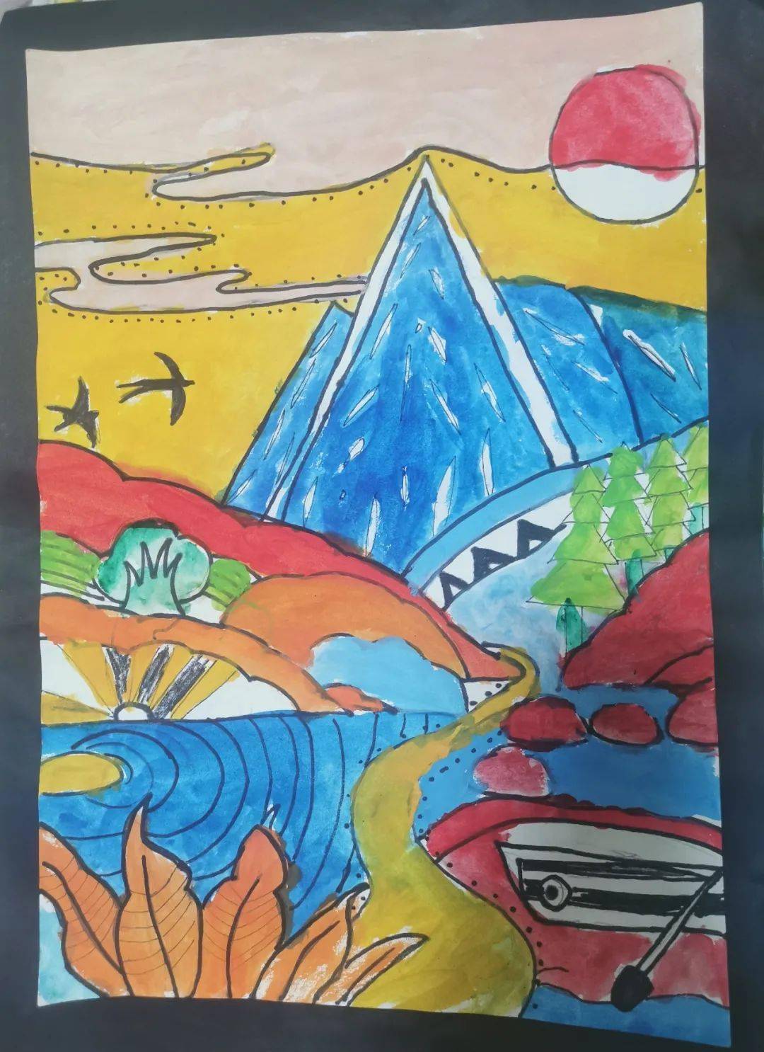 【云画廊 ▏每日一画】308班郭劭泽《风景》(468)
