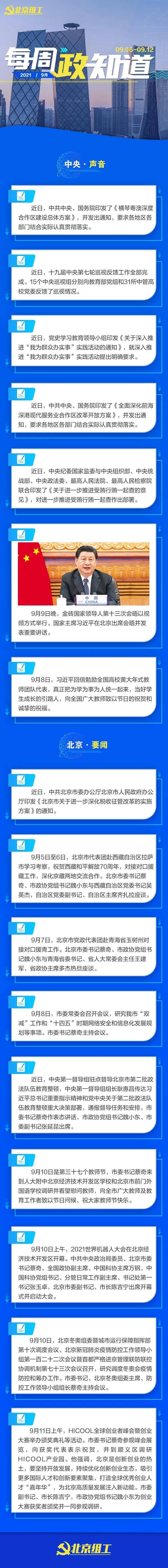 每周政知道 9月6日至9月12日