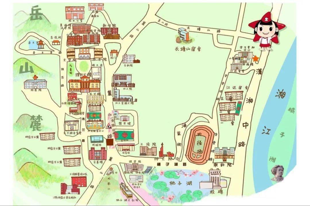 湖南长沙师范学院地图图片