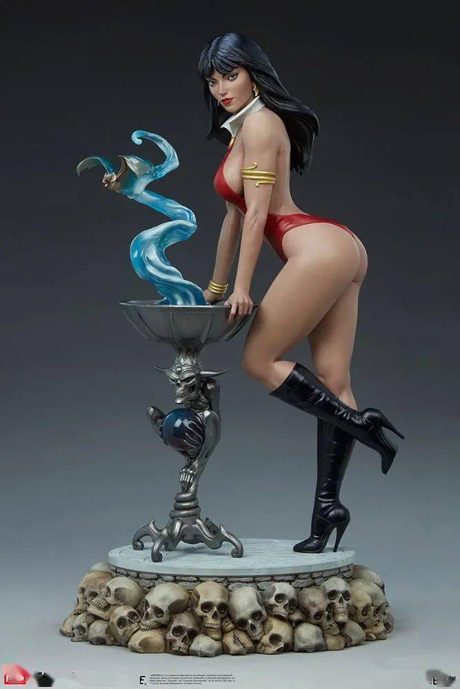 美系sideshowxpcs13吸血红颜vampirella梵蓓娜全身雕像官图