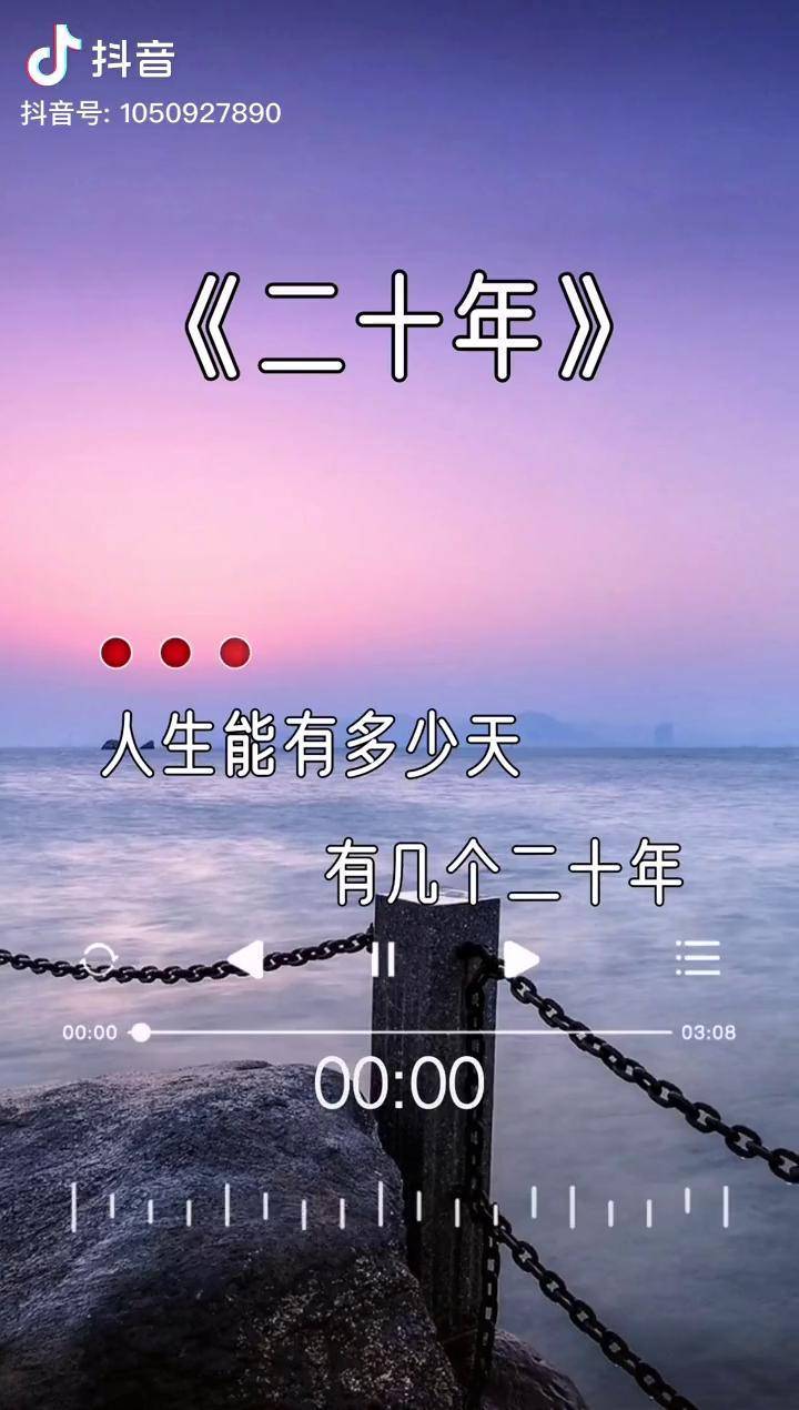 人生能有多少天有几个二十年我也为了梦想努力一直在向前二十年音乐