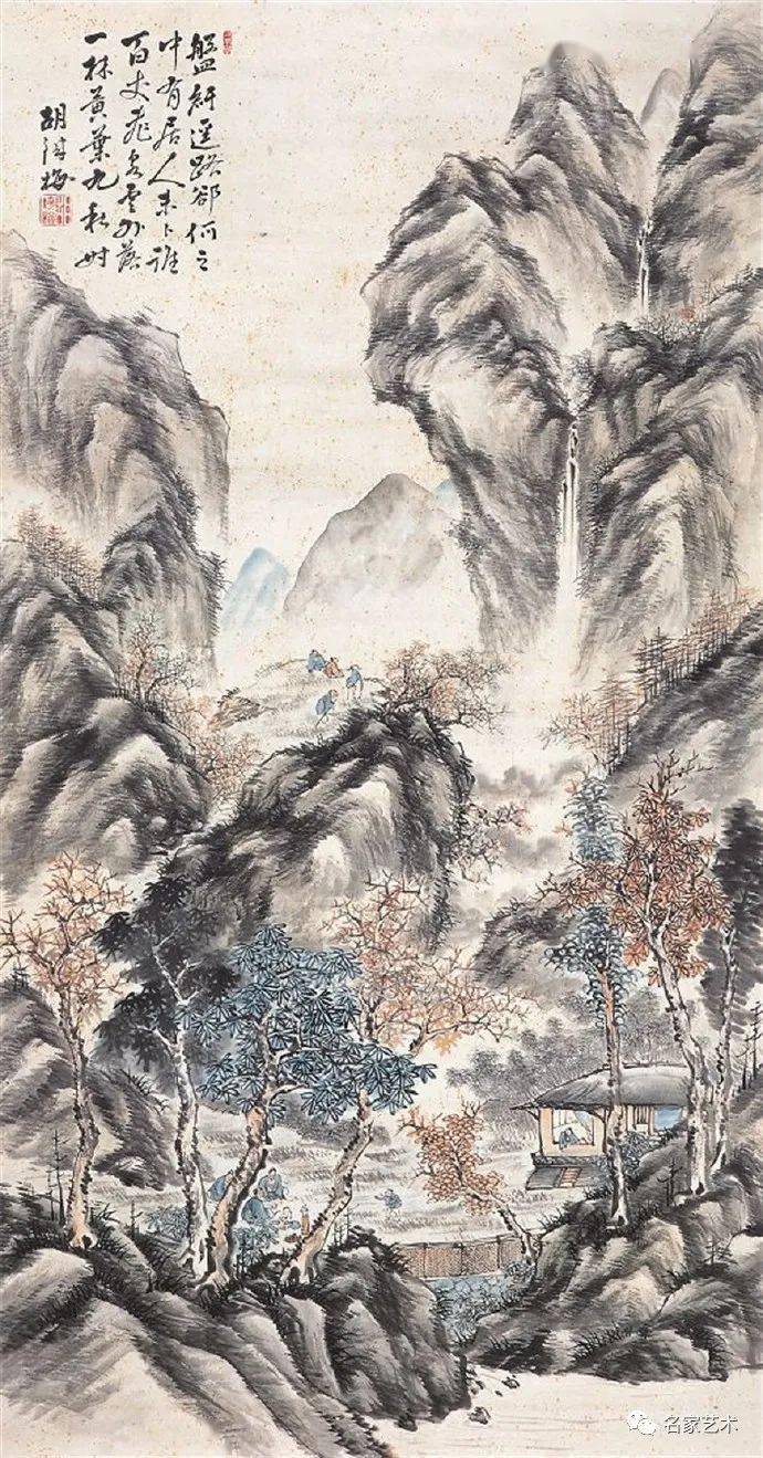 名品视界晚清画家胡铁梅的山水画欣赏一