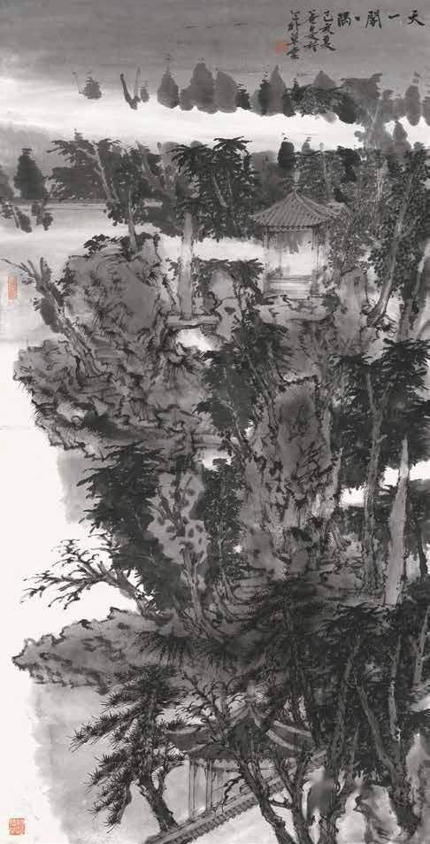 张谷旻 《天一阁一隅》 136×68cm 2019年