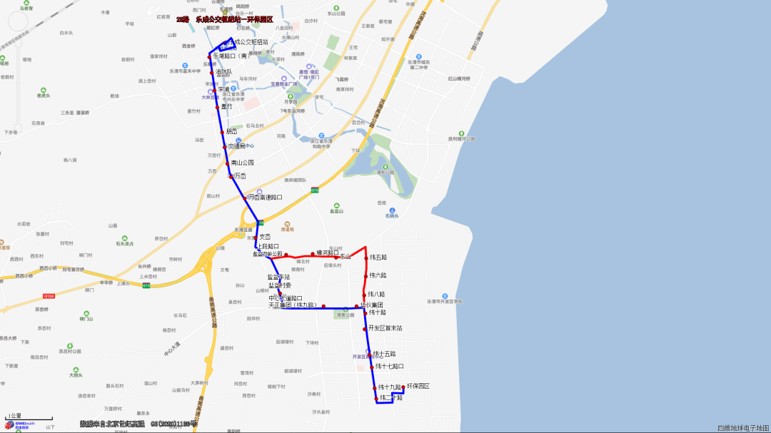 乐清站公交车路线图图片