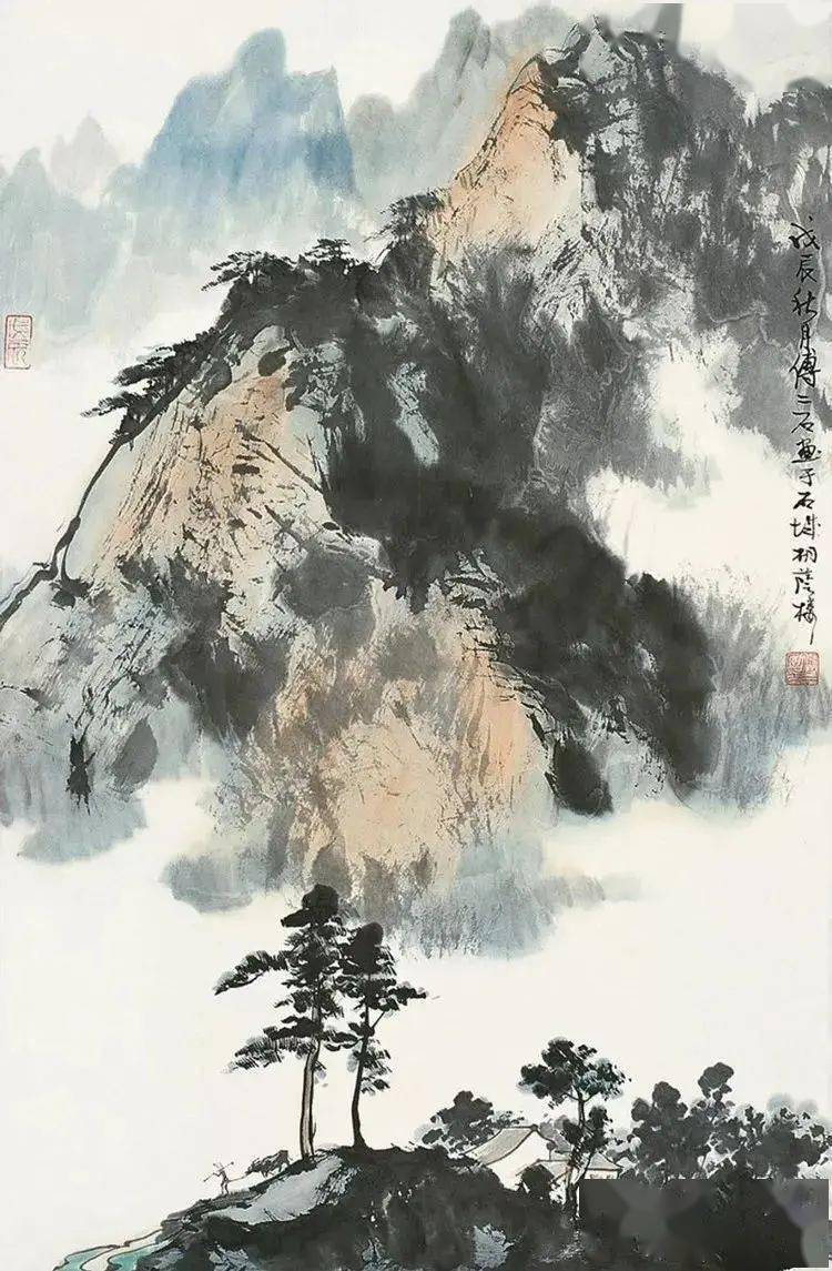 级美术师生前为中国美术家协会会员擅长山水画和人物画山水画大师傅抱