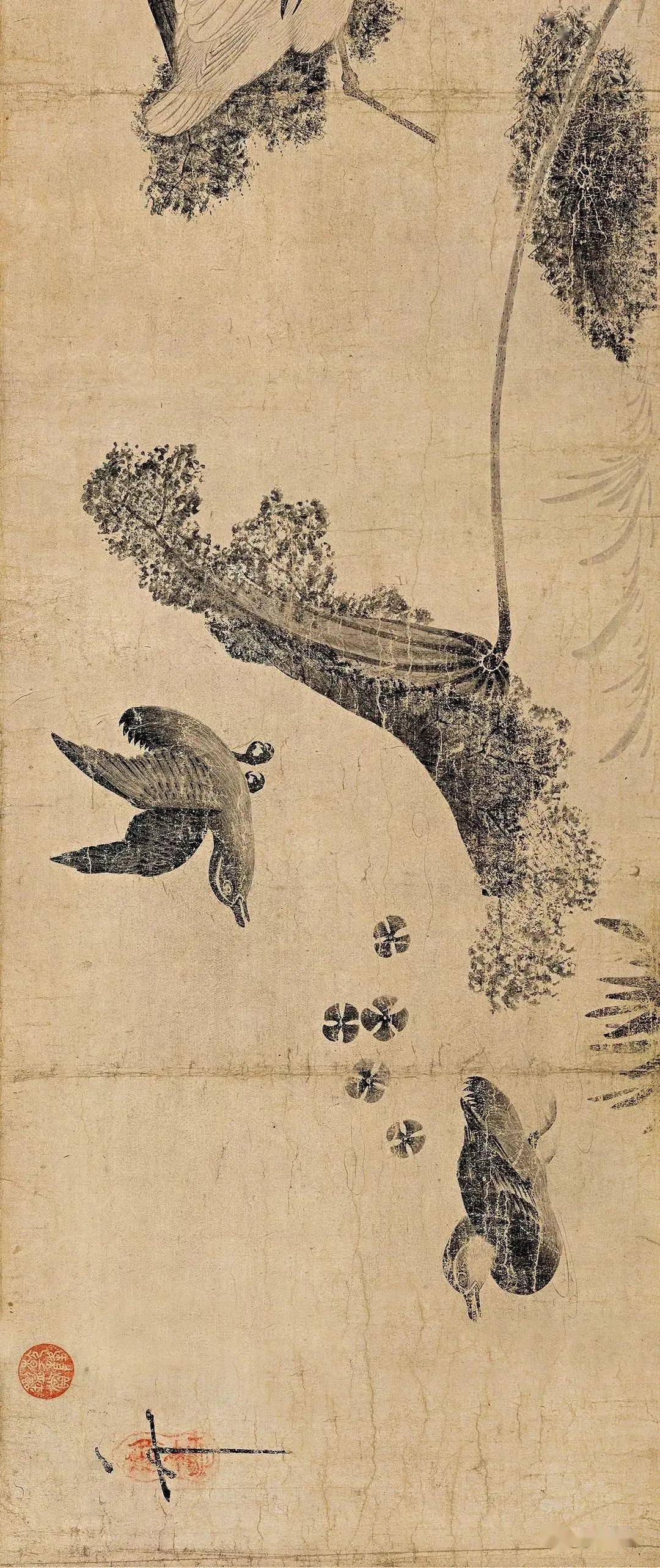 劉松年 秋窗讀書圖 25.8cm×26cm 北京故宮藏 遼 佚名 丹楓呦鹿圖