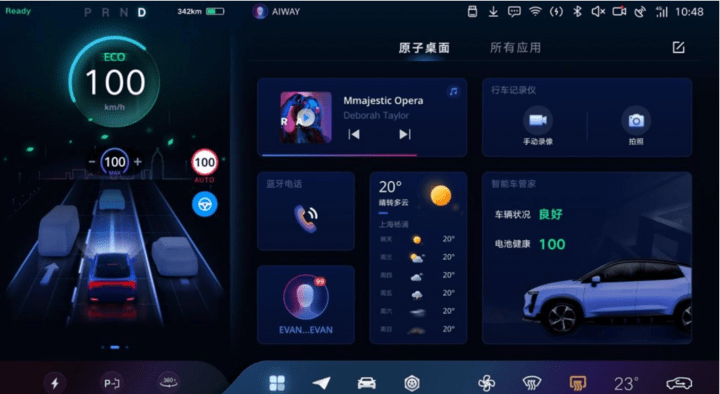 极力贴近年轻态用户审美趋势 爱驰u6车机界面首度曝光