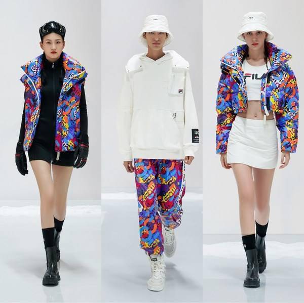 fila印花系列走秀图fila snbn系列走秀图回顾蓝血贵族运动品牌fila