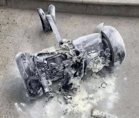 北京市东城区华龙美晟小区一内发生一起电动平衡车起火事故