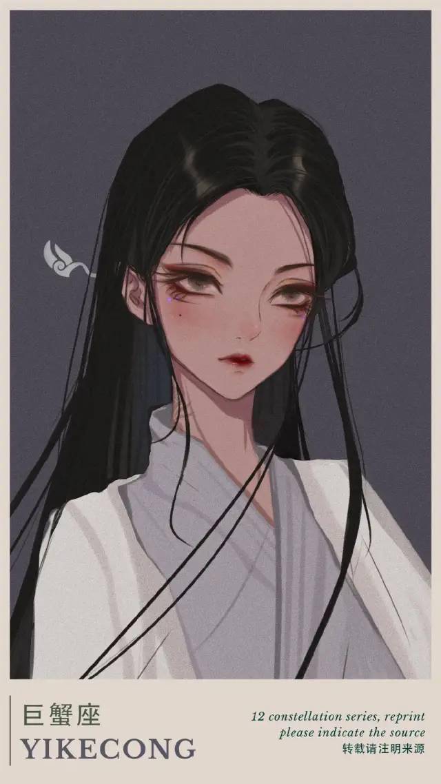 手绘12星座高冷霸气女神版十二星座微信头像