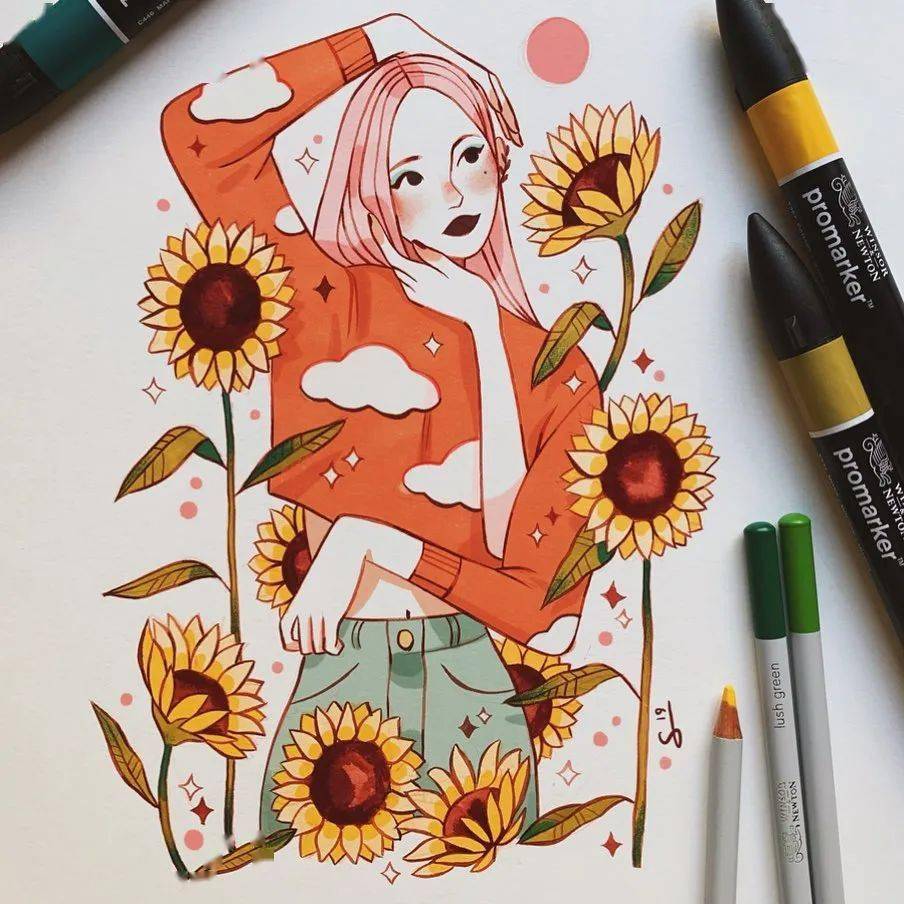 水彩上色真的太舒服了