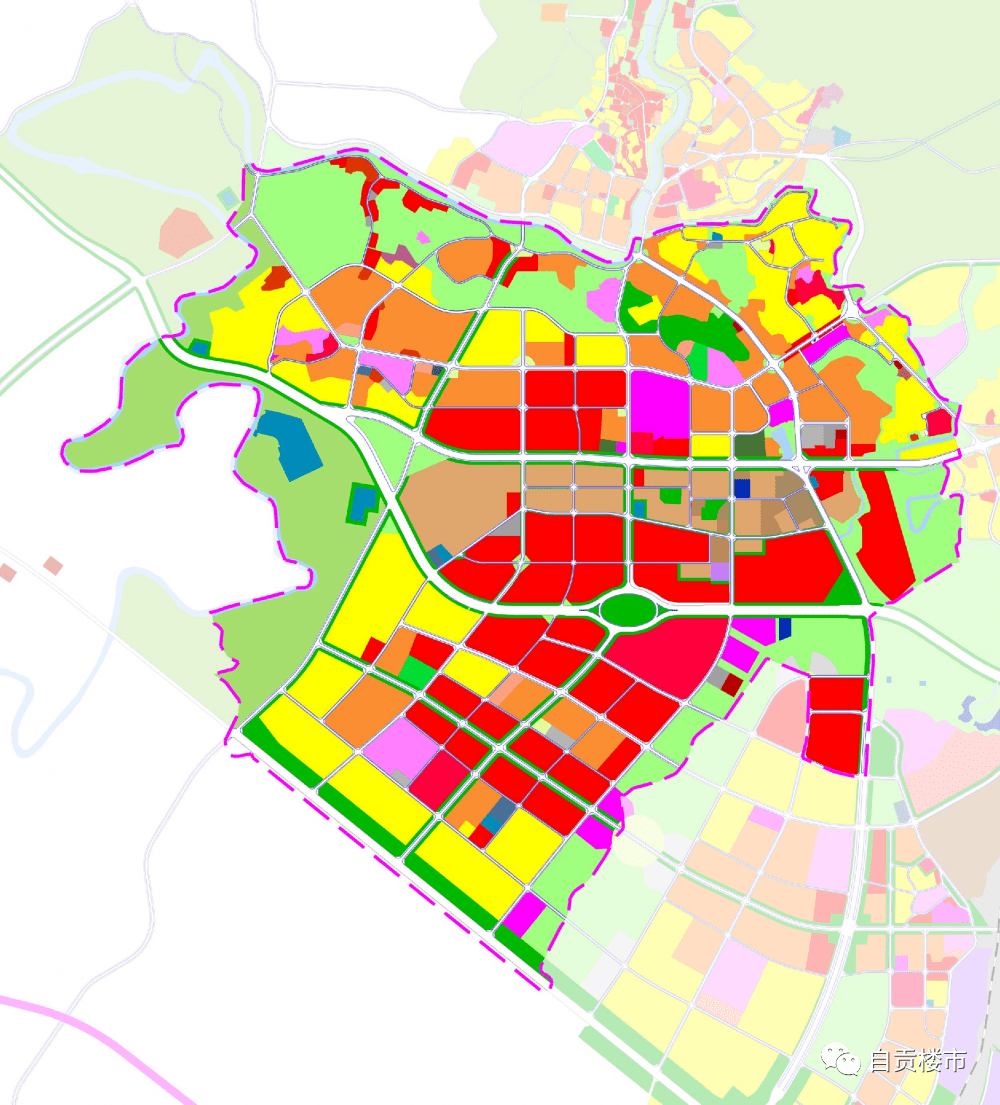 自贡东部新城规划图图片