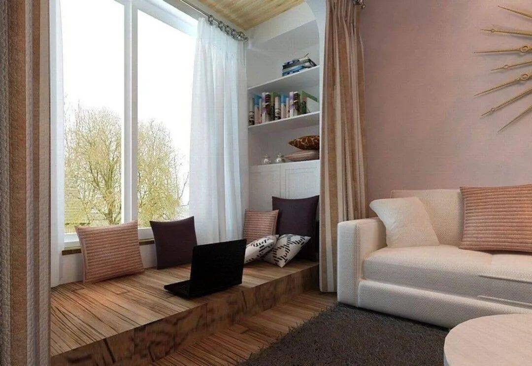 在客厅装个地台,关键时刻能当一间房用