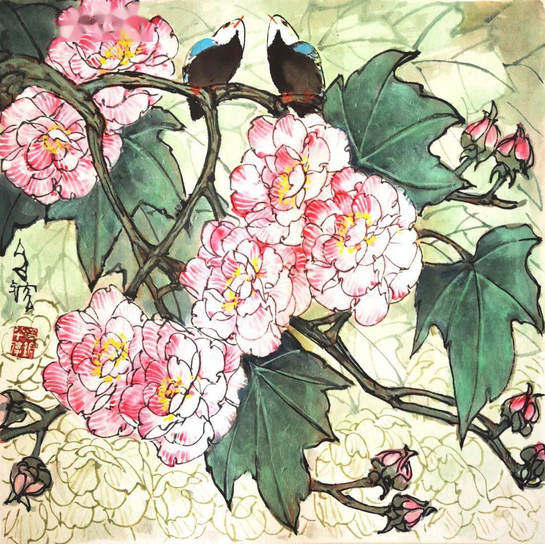 花重锦官城谭昌镕花鸟画展在杜甫草堂博物馆开幕