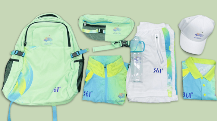 双肩包 杭州亚运会赛会志愿者服饰揭秘：配饰有双肩包、斜挎包等