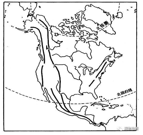 区域地理填图训练——北美洲