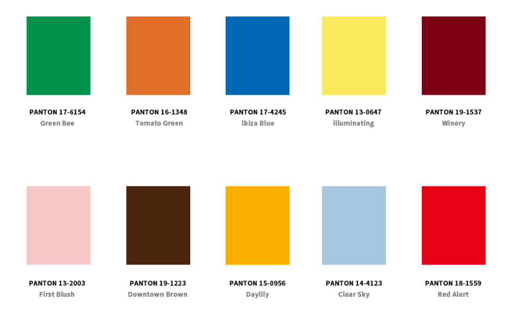 色彩 21春夏至秋冬的流行色 简直太美了 潘通