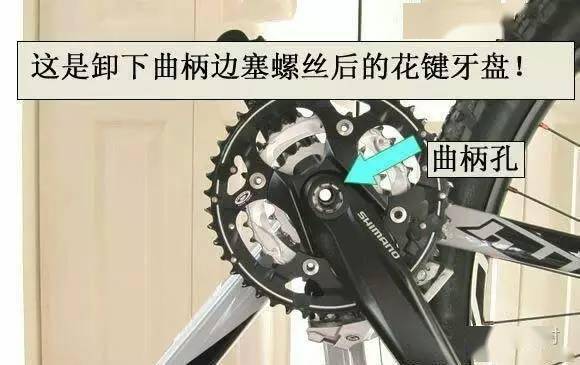 山地自行车牙盘与曲柄的拆卸方法