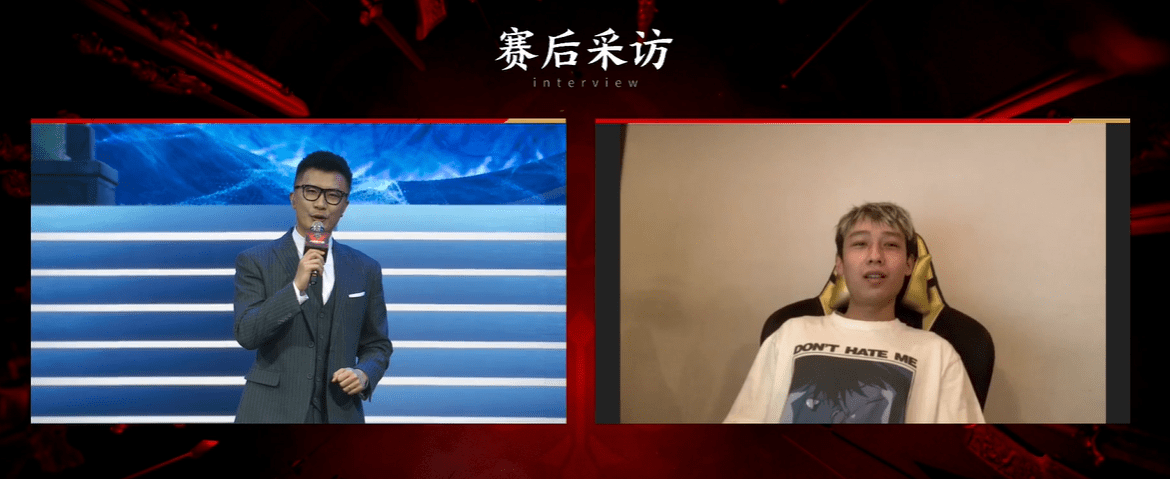 永劫无间锦鲤杯虎牙云天河拿下游戏的第一名采访时有些尴尬