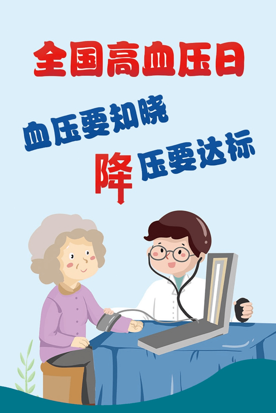 高血压预防卡通图片