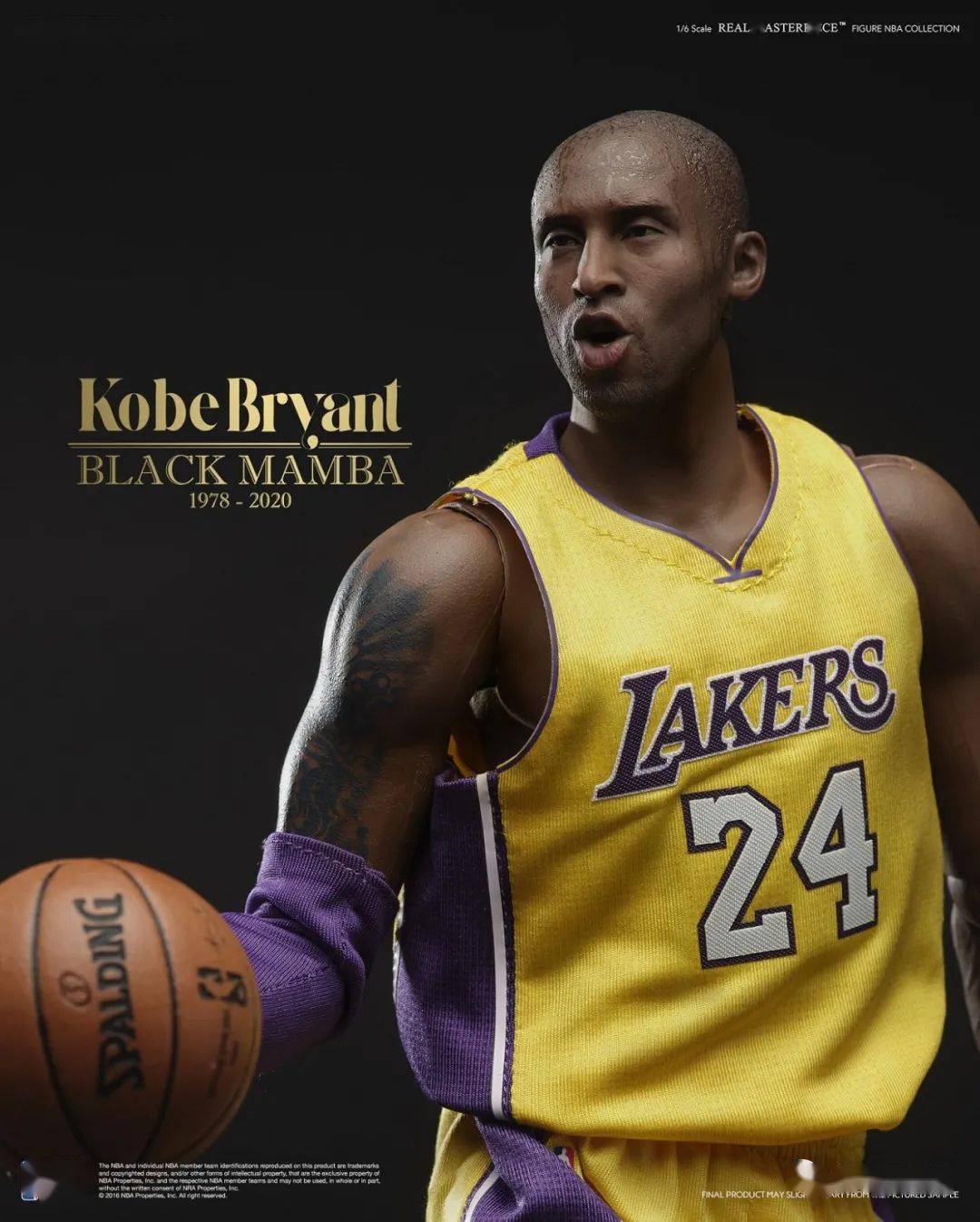 【人偶】永远的黑曼巴！enterbay：1/6 real masterpiece nba系列 科比布