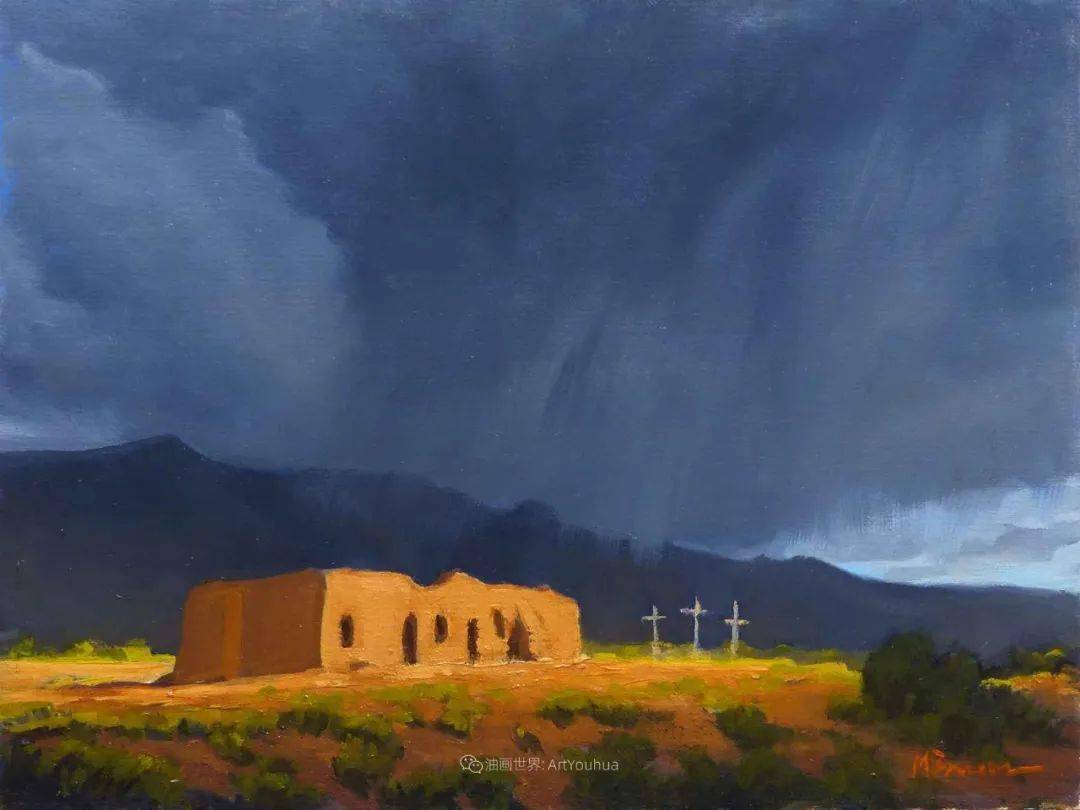 壮丽的具象风景美国画家迈克尔鲍姆油画作品欣赏