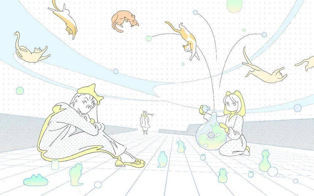 Genie 插画 | 未来主义也能唯美？空灵少女的梦幻世界