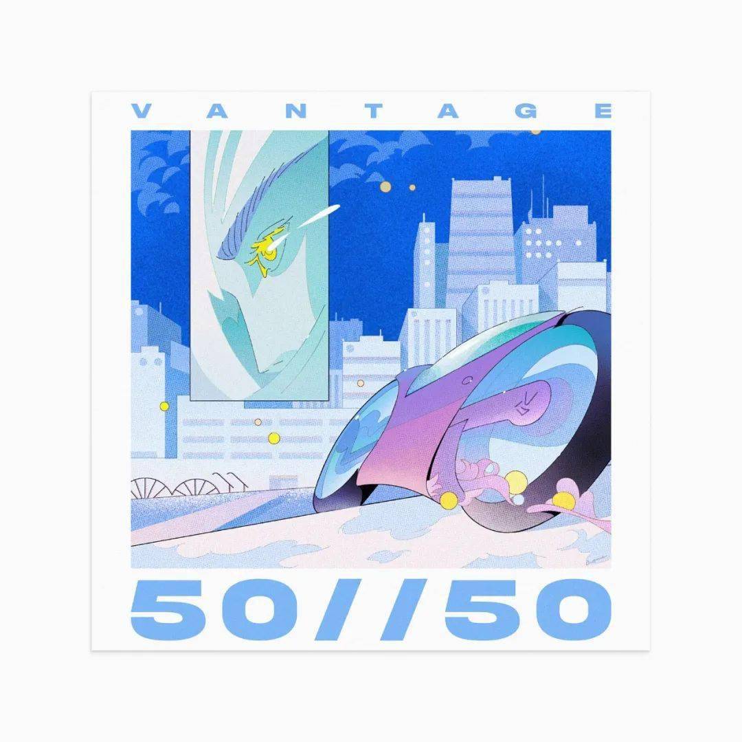 Genie 插画 | 未来主义也能唯美？空灵少女的梦幻世界