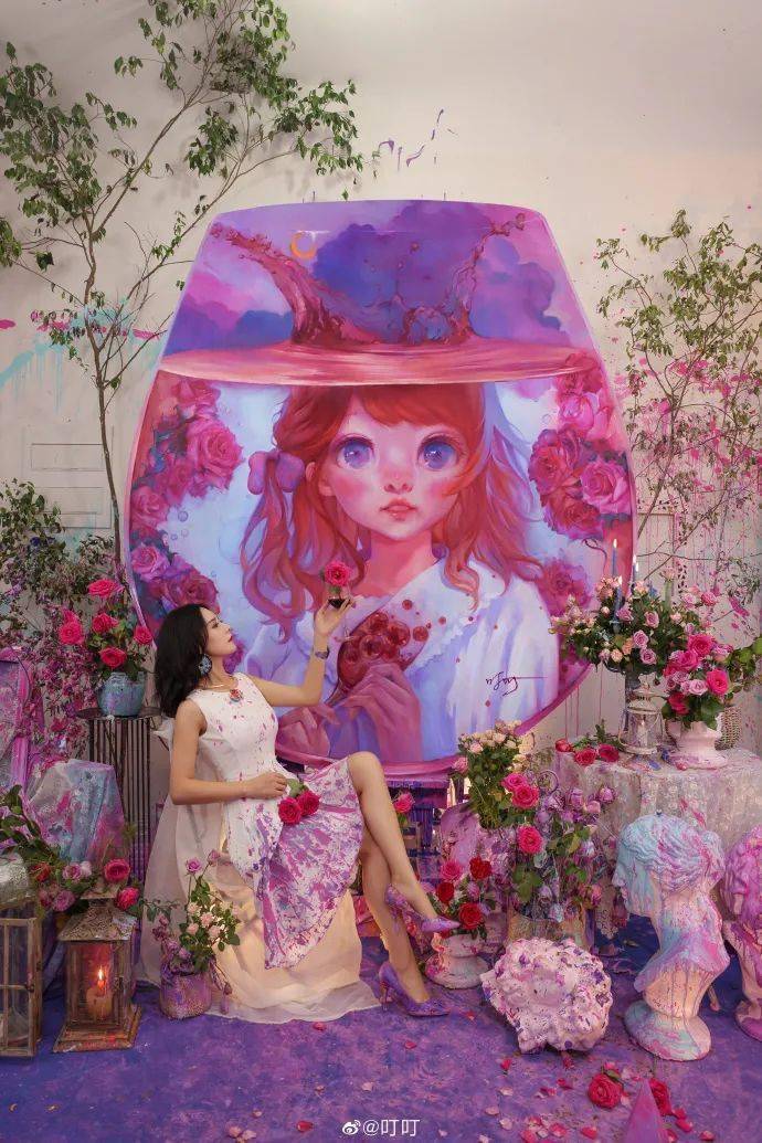 她3年只穿白裙作画全身沾满颜料却美成童话姐姐真飒