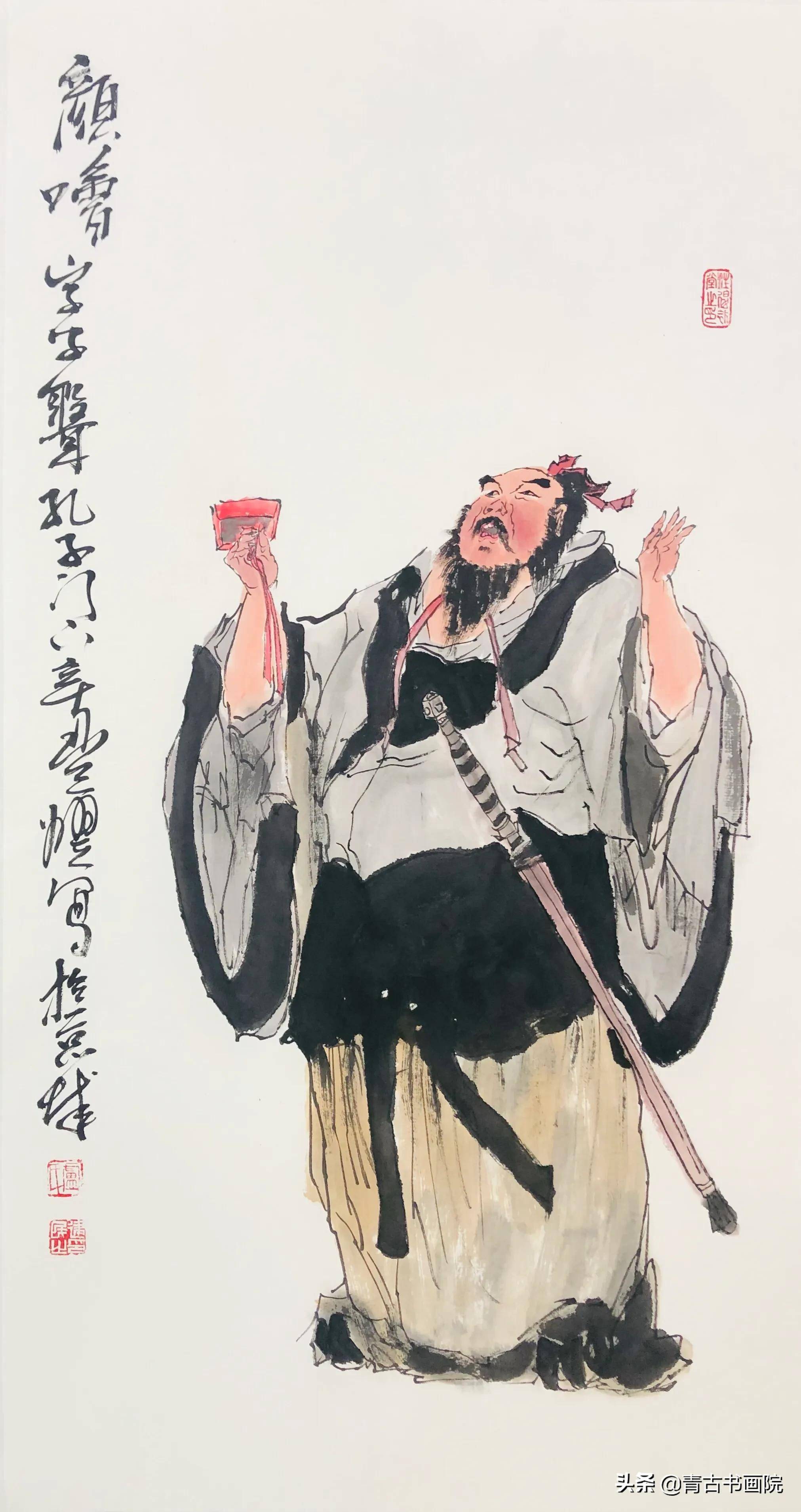 卢建民儒家国画人物