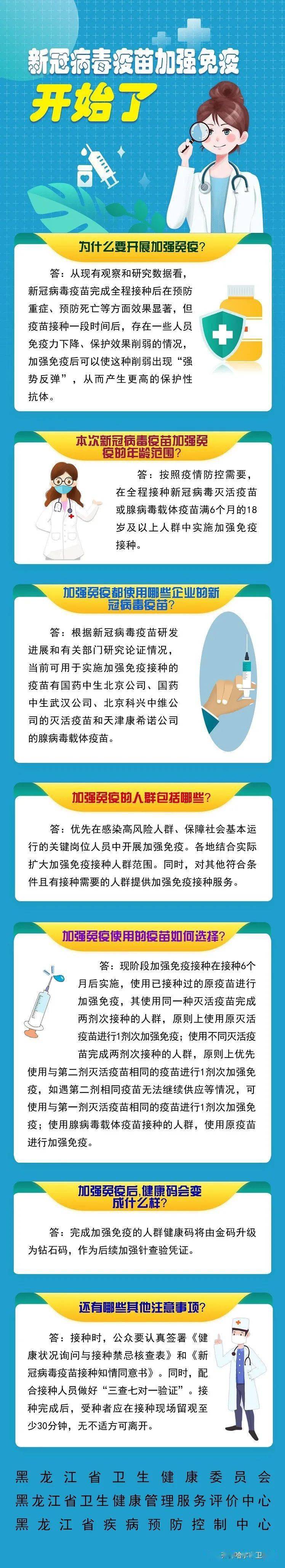疫苗|健康科普 | 《新冠病毒疫苗加强免疫开始了》 —— 一图读懂