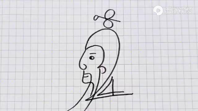 数学老师画人物全是数字