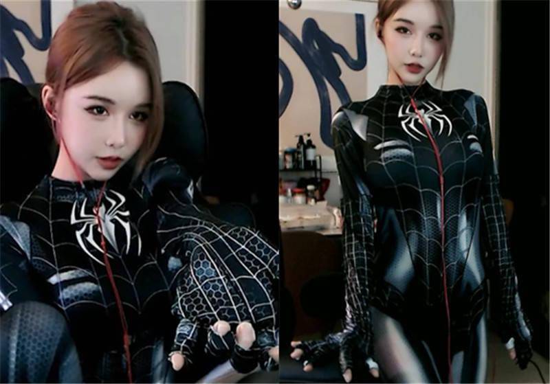 csgo女神又教穿搭了,大菠萝cos最辣蜘蛛侠,网友:我来学压枪的