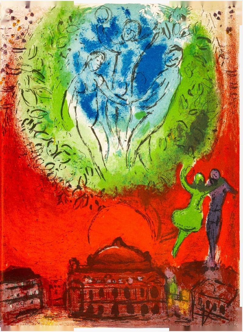 色彩|纯真、斑斓又诗意！在CBD遇见夏加尔和他的“漂浮的情侣”