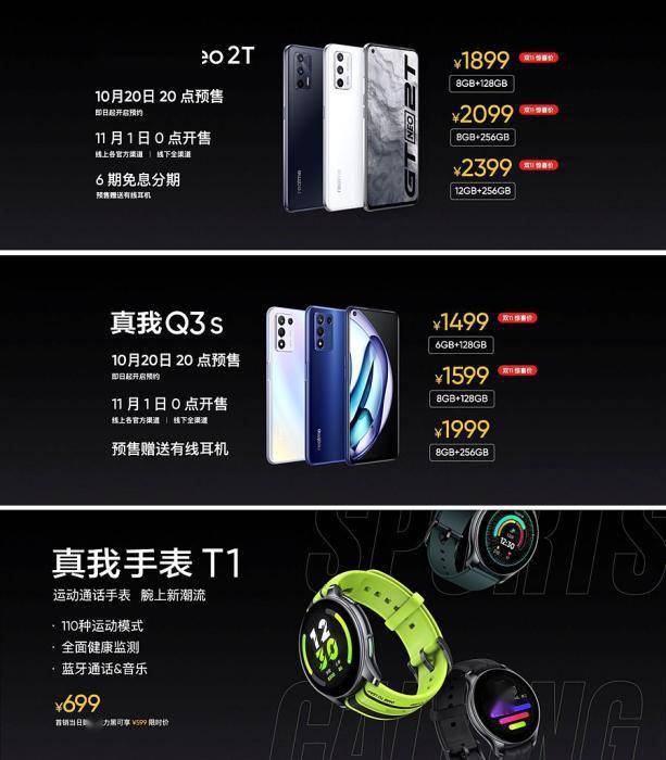 配置|冲刺中国区千万销量 realme发布真我GT Neo2T等三款新品