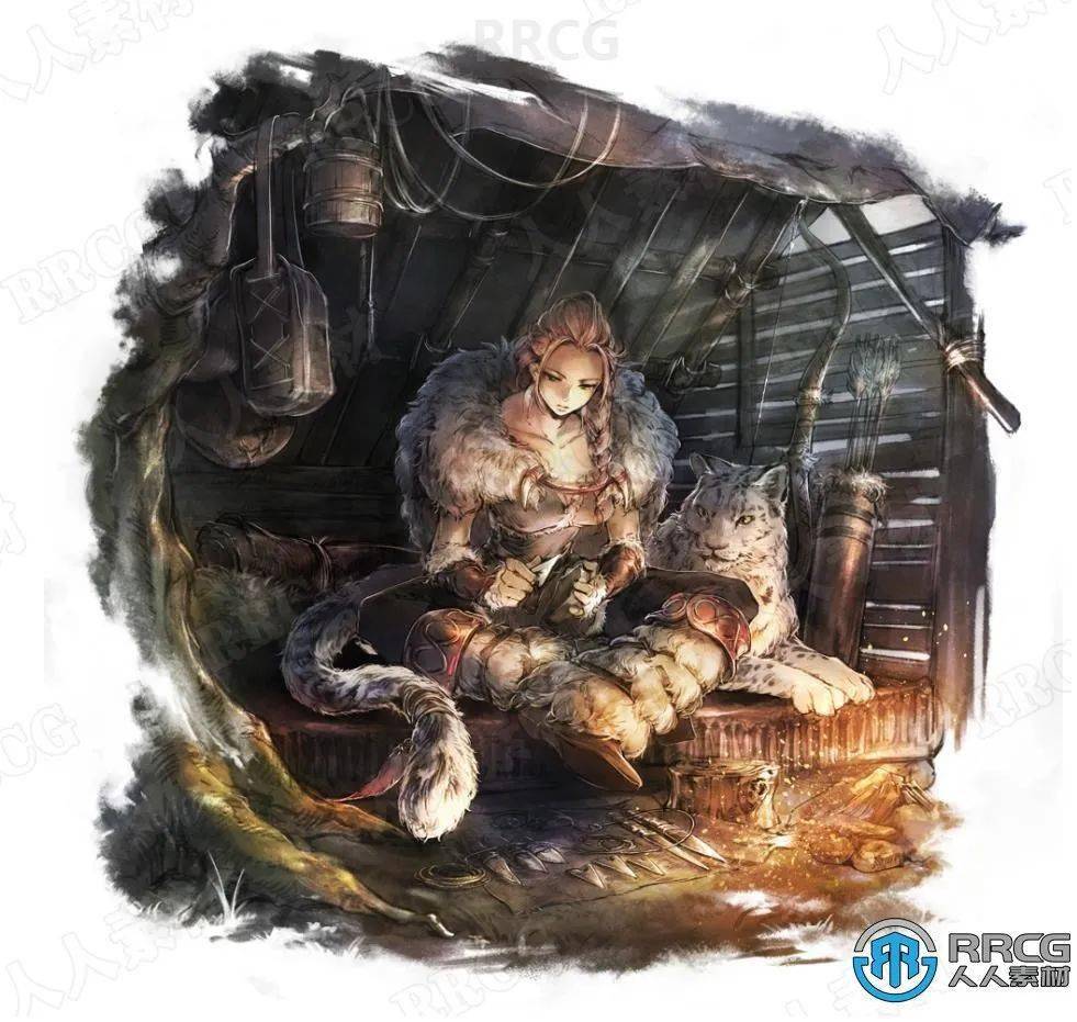 八方旅人大陆的霸者手游角色场景原画插画集