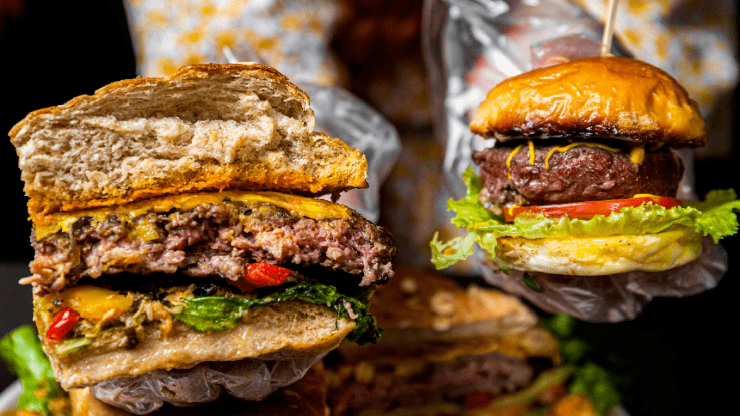 5min吃完就免单撑爆2个猛男的巨巨巨无霸汉堡厦门刚有