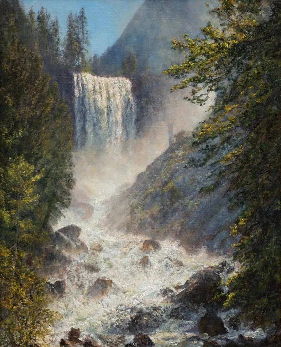 不可多见的山水风景油画,太壮观了