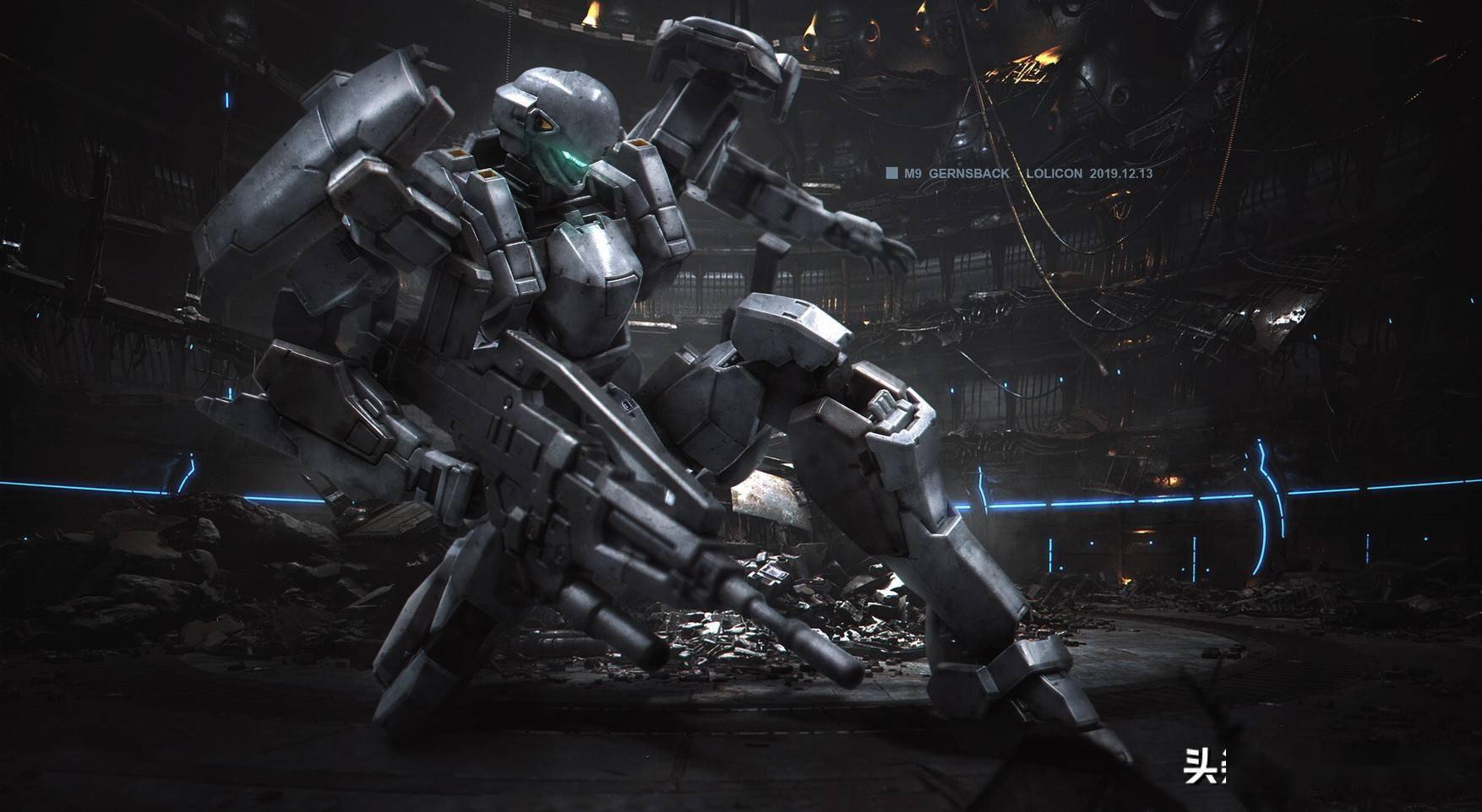 帅气的一组机甲插画作品欣赏由钢铁组成的独特美感