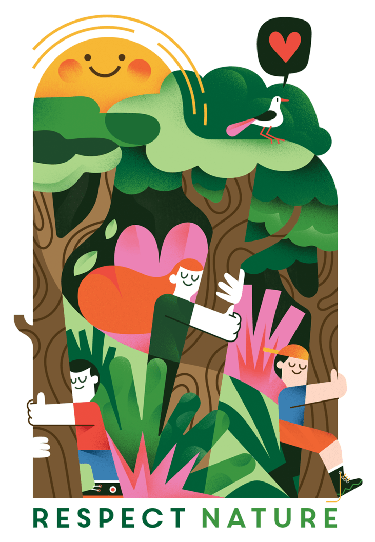 意大利插画师fonzynils的图形插画太有趣味啦贼好看