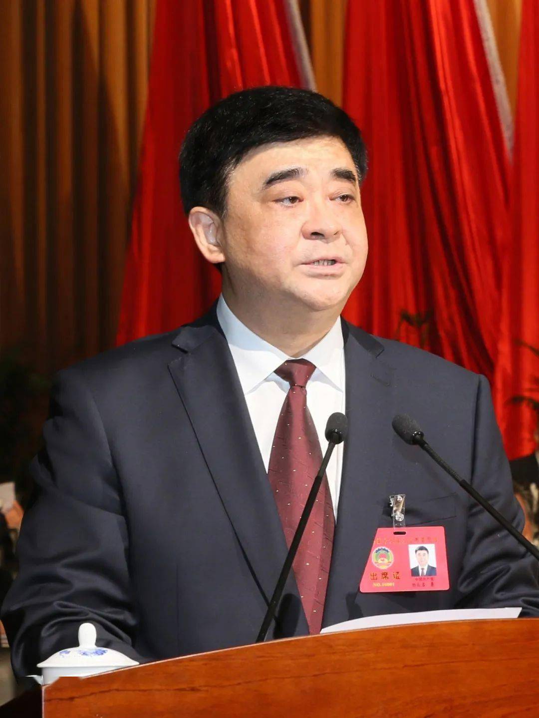 占勇代表政协第十五届九江市委员会常务委员会作工作报告.