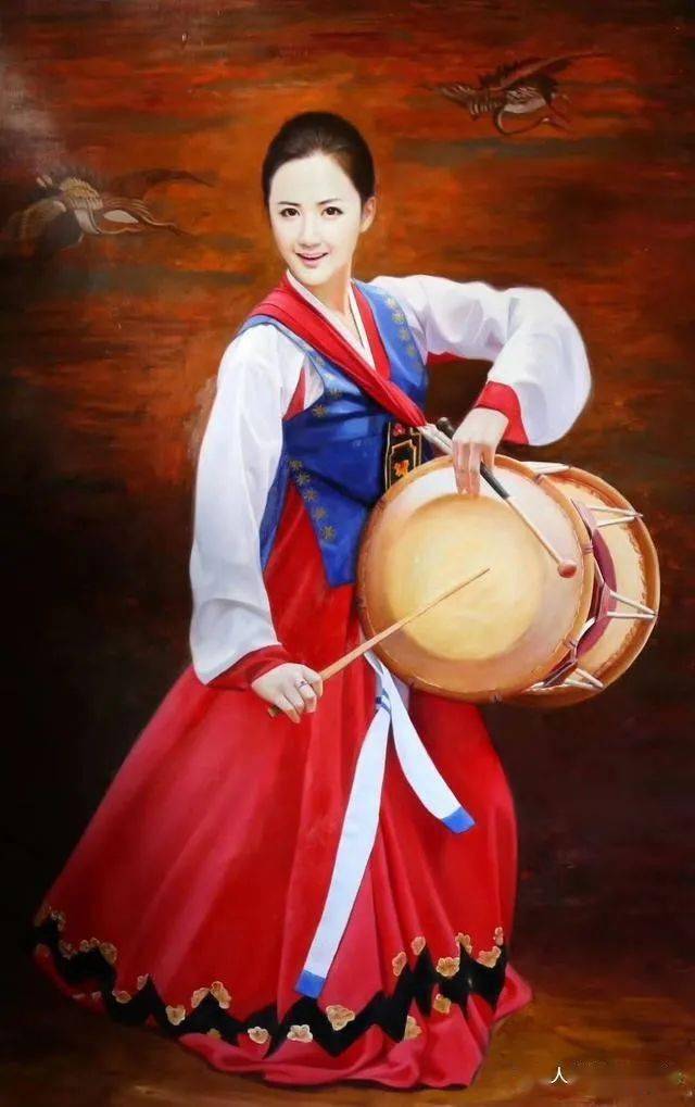 2021朝鲜绘画大展我们的美女