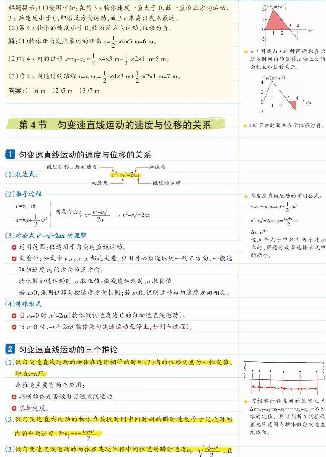 物理|高中物理 | 高中物理【必修一】全章节图文笔记这么记，逆袭当学霸！