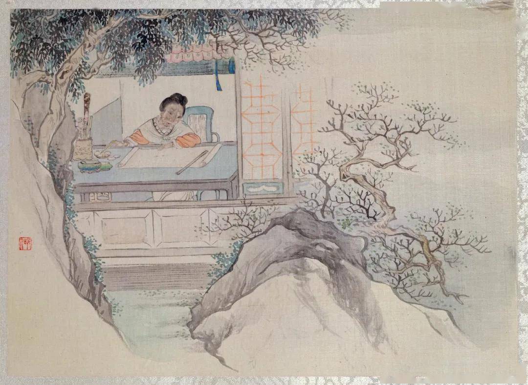 費丹旭 人物 费丹旭《十二金钗图》册欣赏_人物