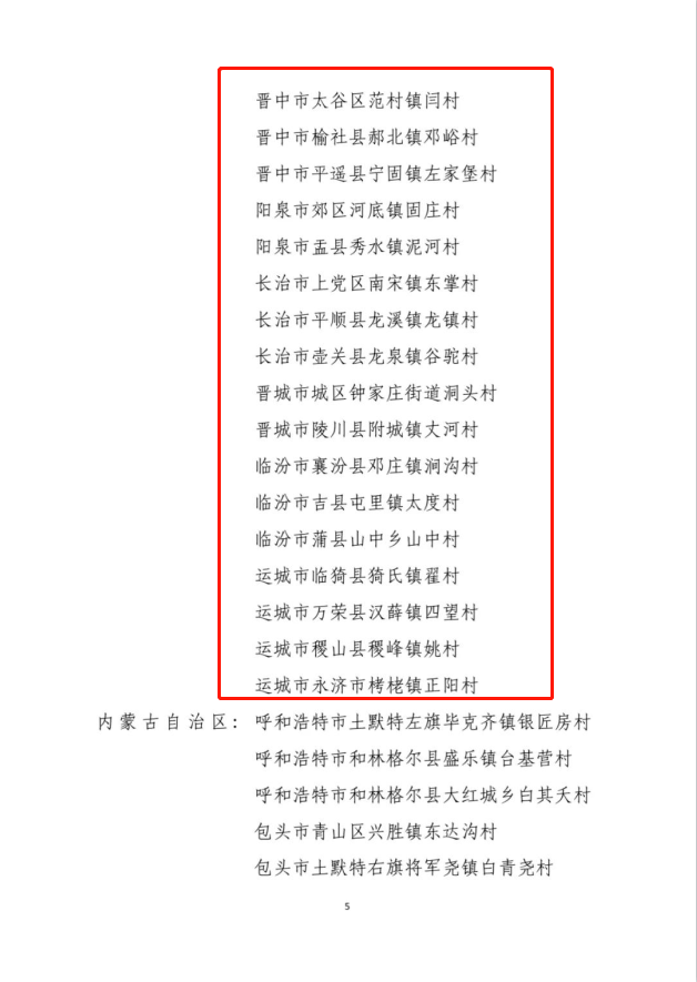 永济1村上榜！快看是你们村吗？